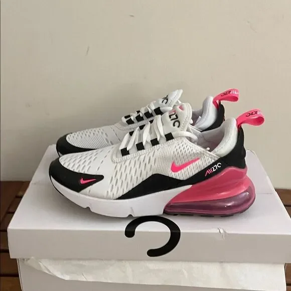 Nike Air Max 270 White/Hyper Pink USA Women Size 6/UK 3.5/EU 36.5(AH6789-127) - Picture 5 of 11
